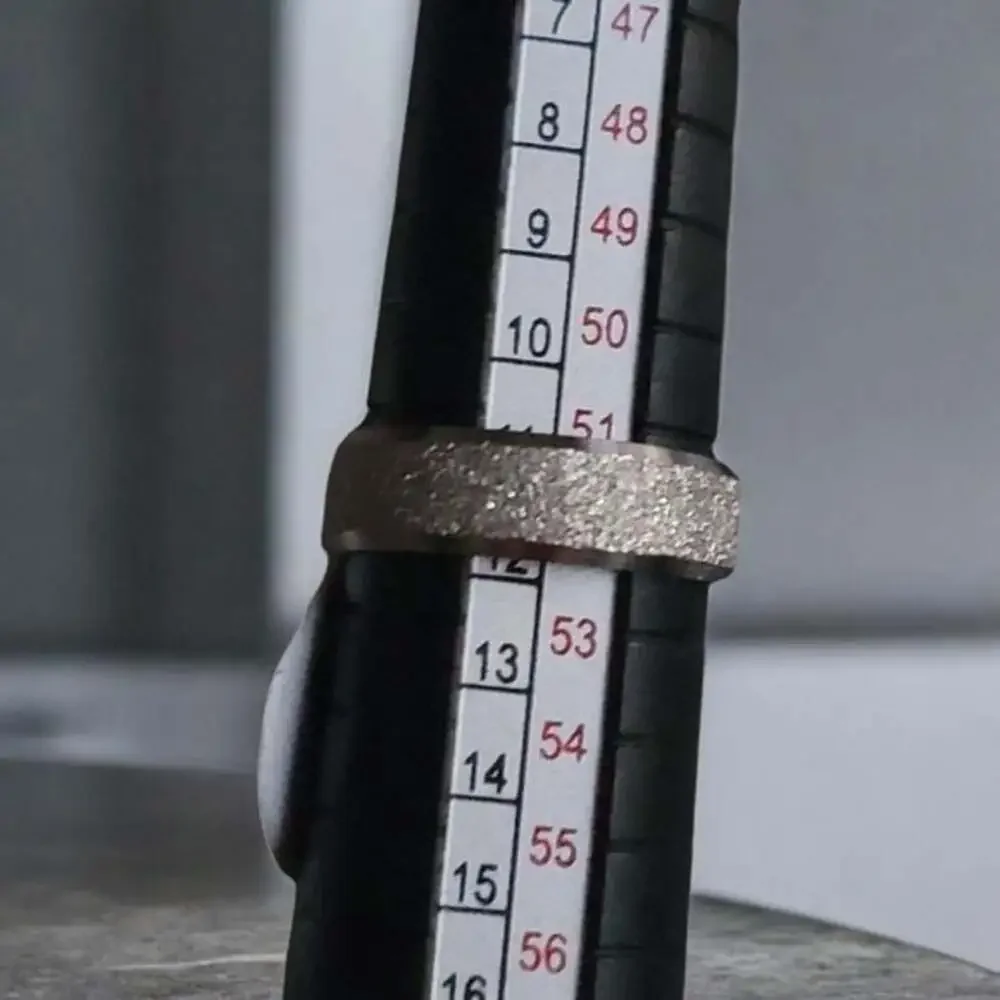 Stainless Steel Glitter Textured Ring